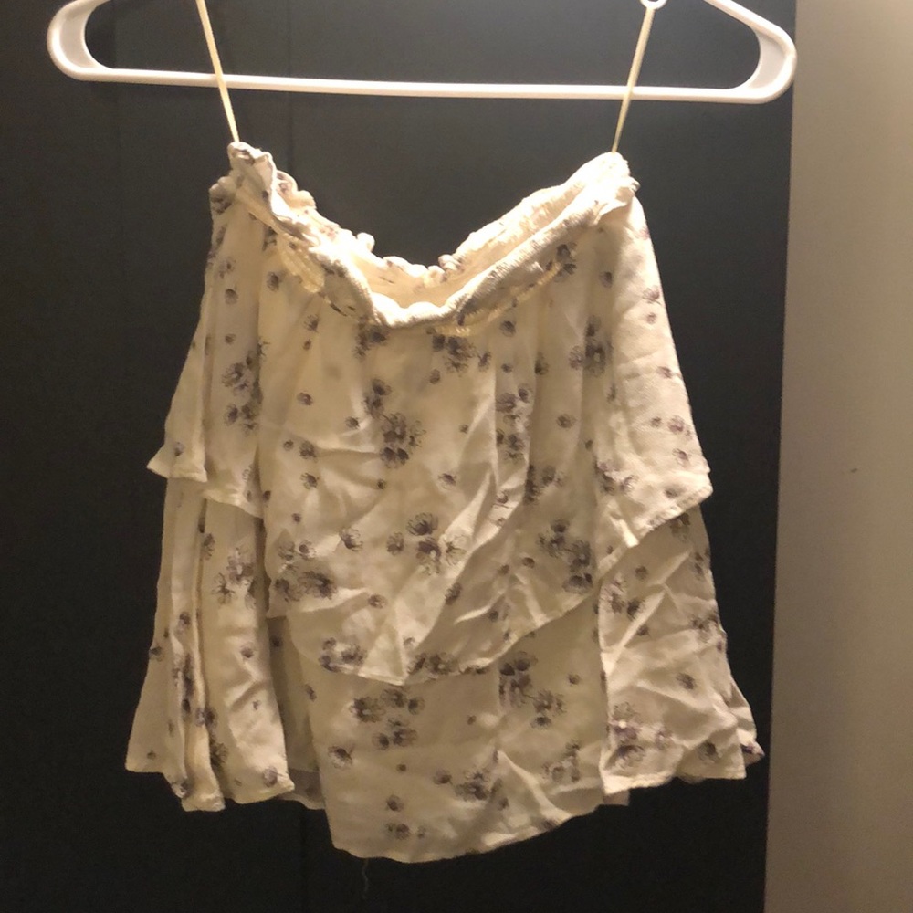 White floral skirt